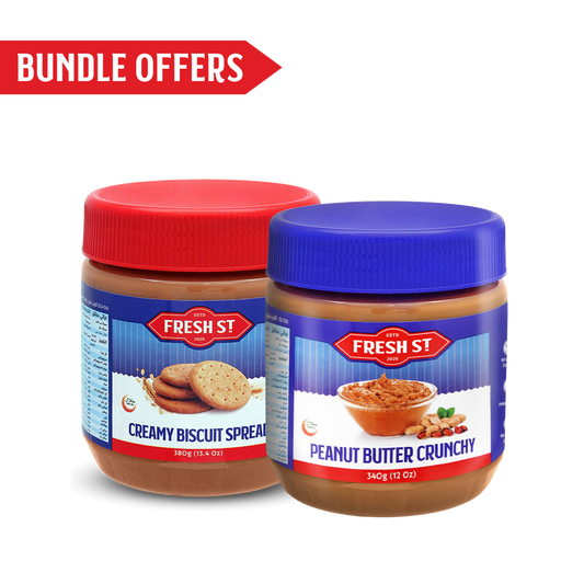 Peanut Butter Crunchy 340g / Creamy Biscuit Spread 380g