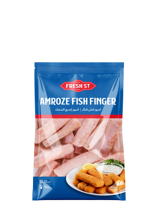 Fresh Street Amroze Fish Fingers - Frozen Fish Snacks, 500g