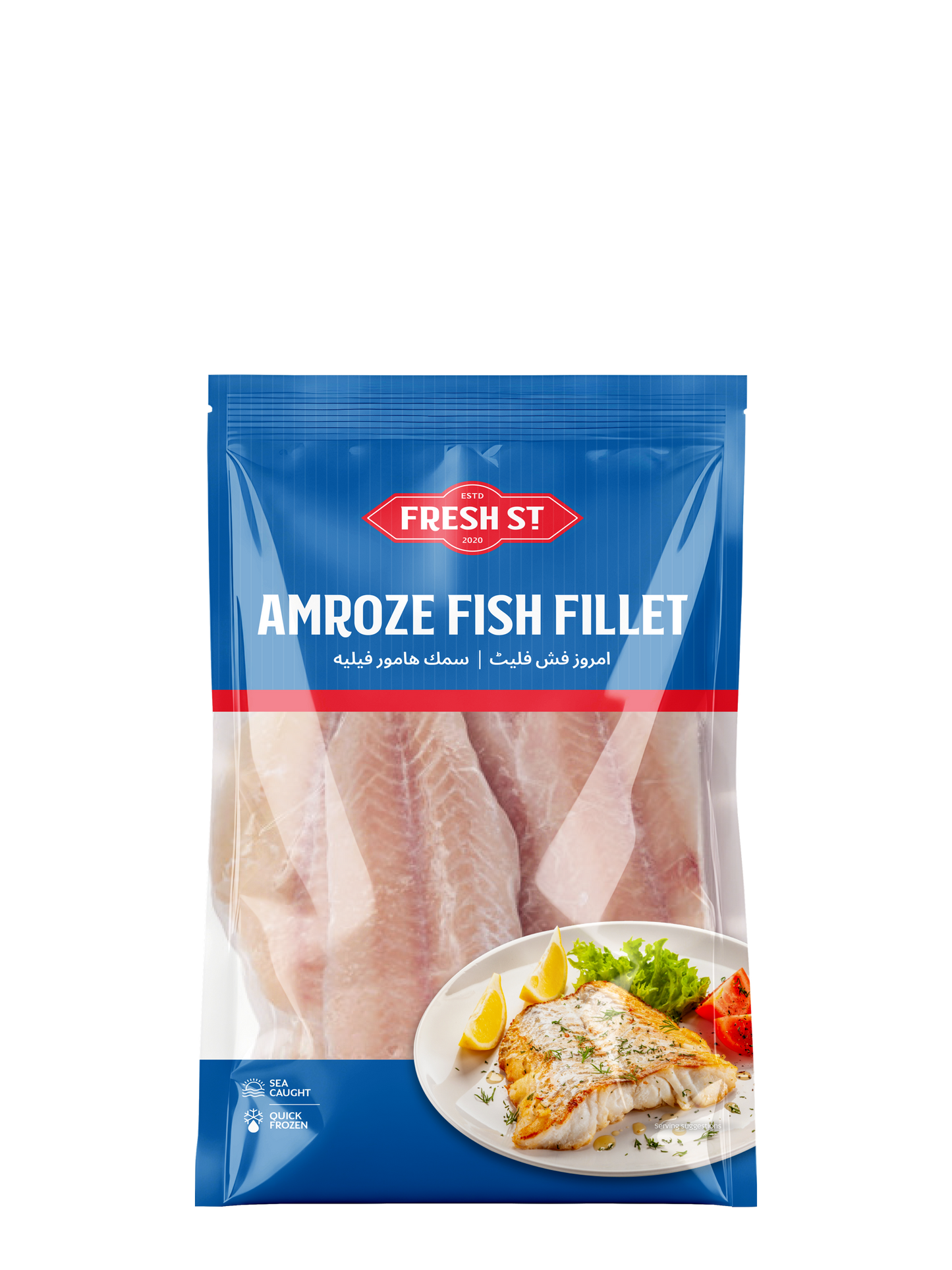 Fresh Street Amroze Fish Fillets - Frozen Fish Snacks, 500g