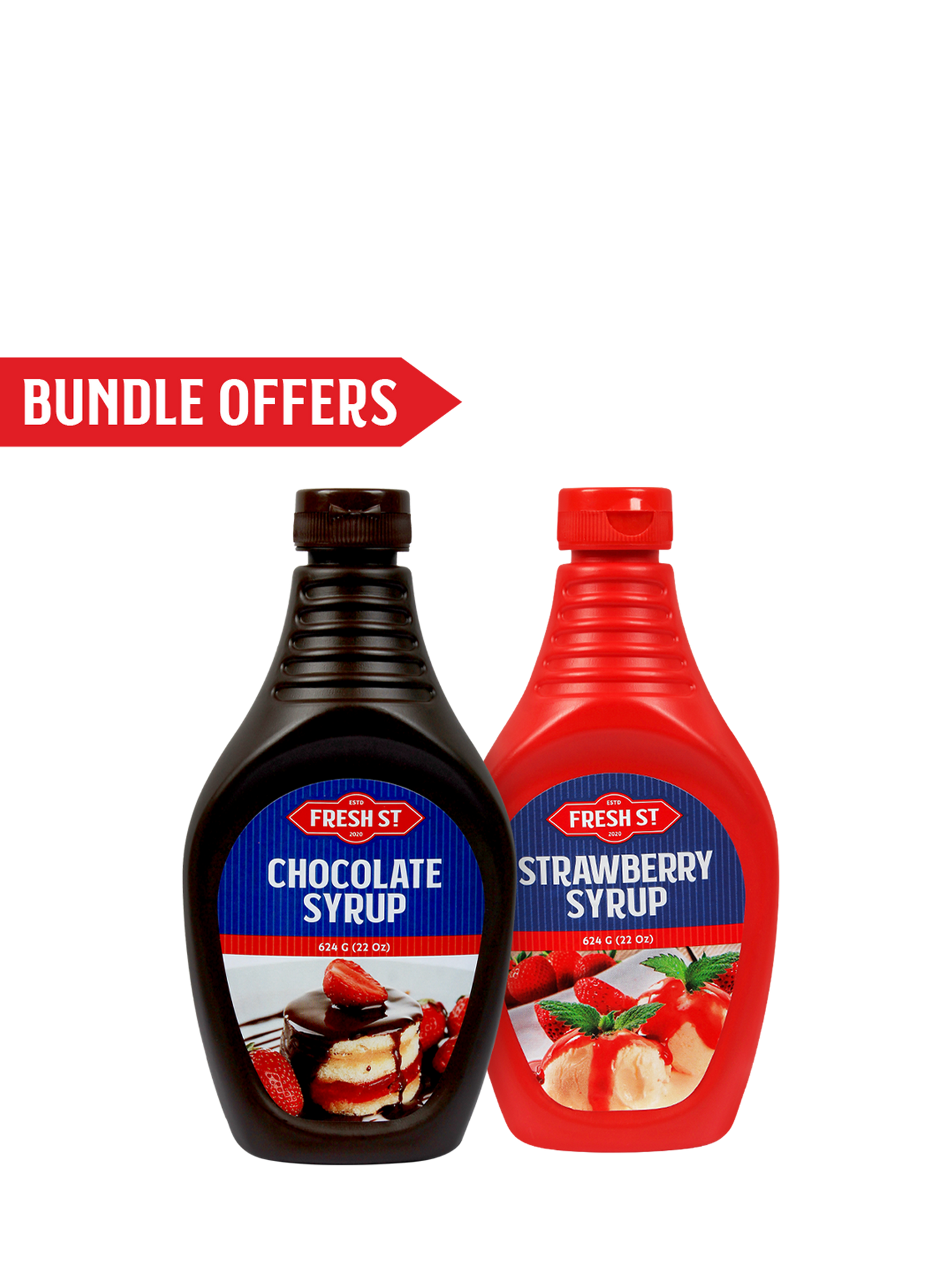 Strawberry Syrup 624g / Chocolate Syrup 624g