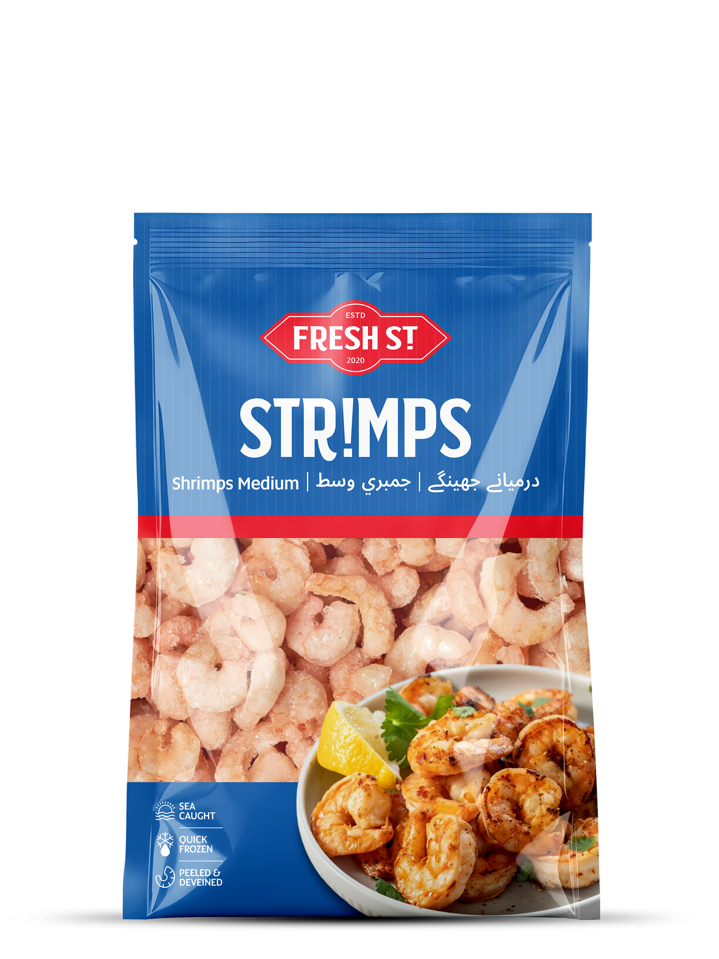 Fresh Street Peeled Medium Shrimps PND 80/120, 500g