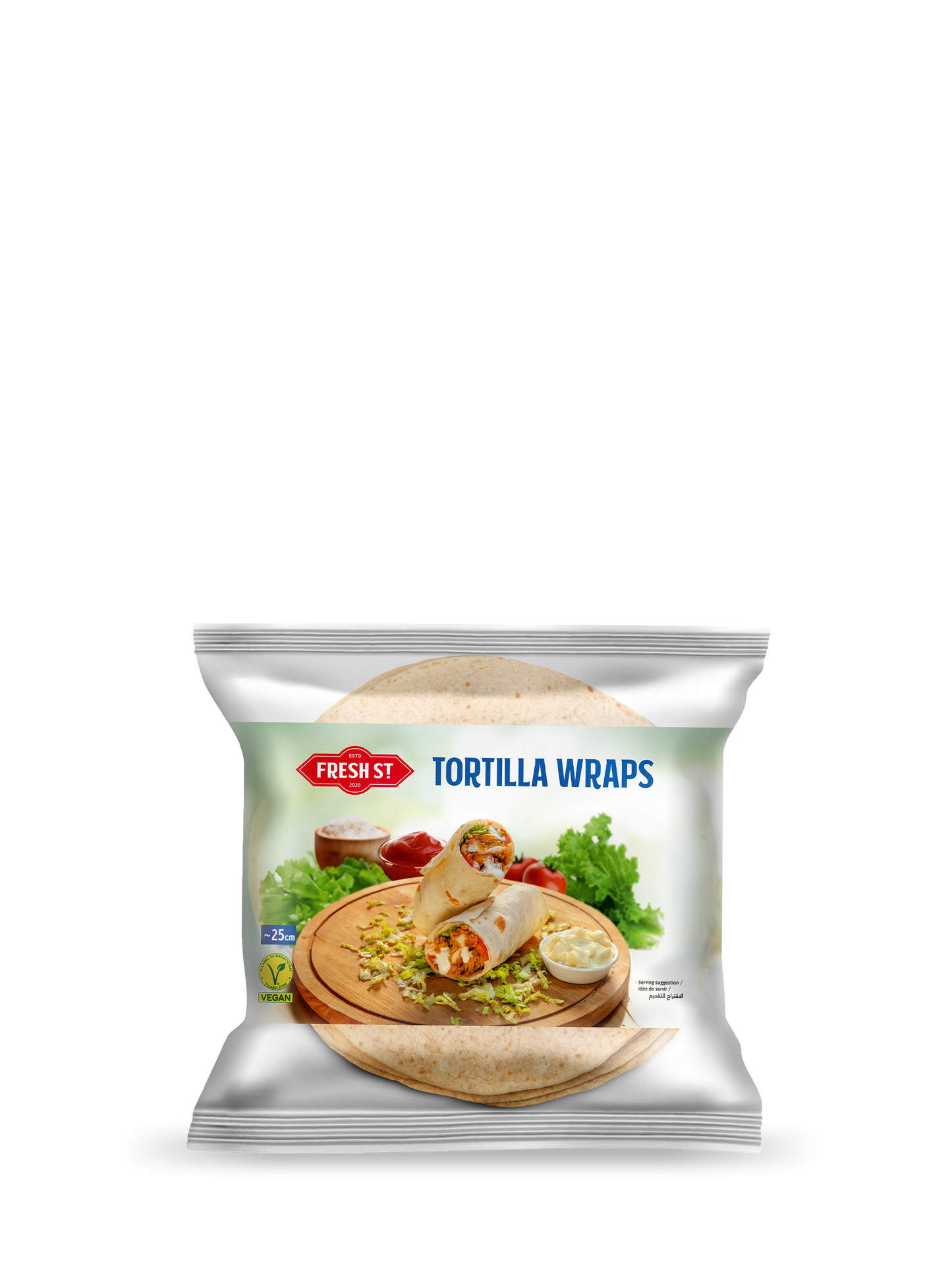 Fresh Street Tortilla Wraps 25cm 1.08 KG 18-Pack