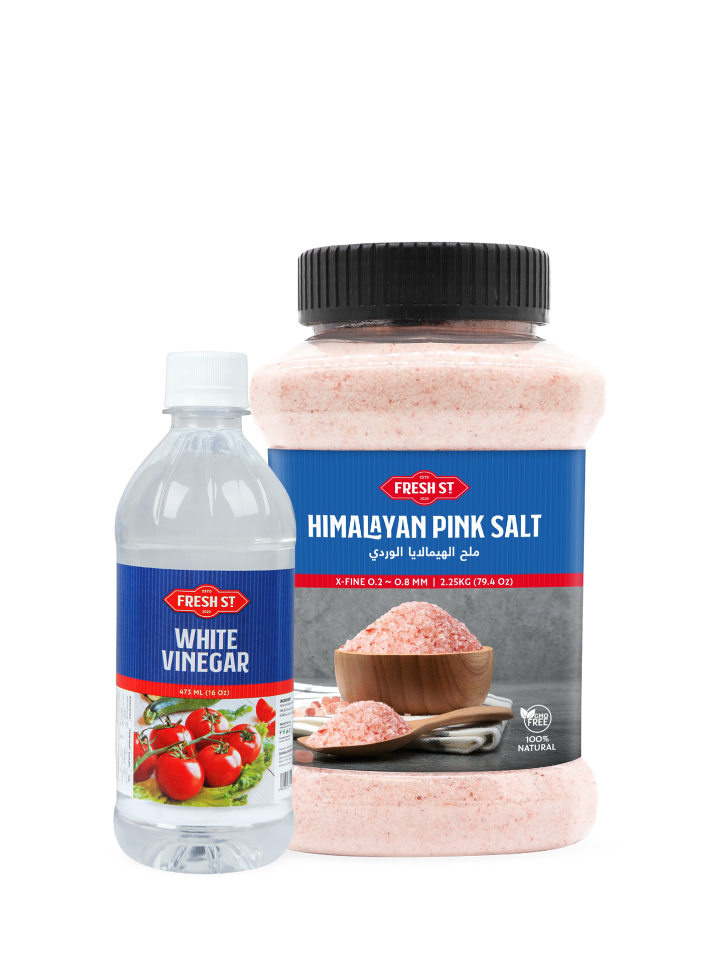 White Vinegar 473ml / Fresh Street Himalayan Pink Salt 2.25kg